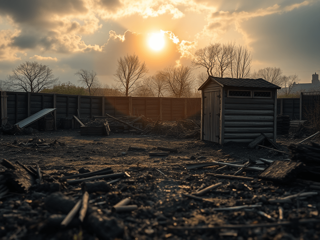 #Alan’s Allotment has burned down